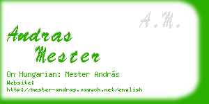 andras mester business card